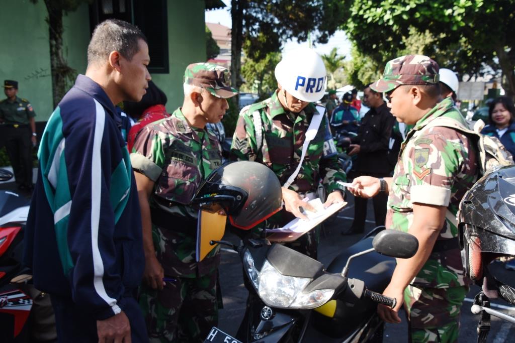 Korem 073/Makutarama Adakan Pemeriksaan Kendaraan